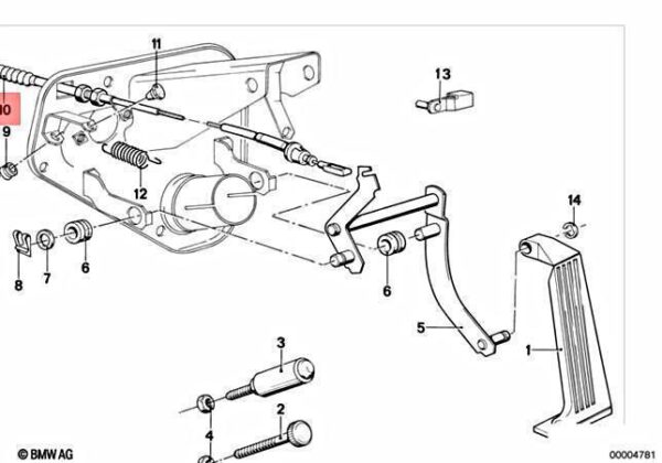 35411120357 - BMW E21 3 1977 1982 Original Bowden Cable 35411120357