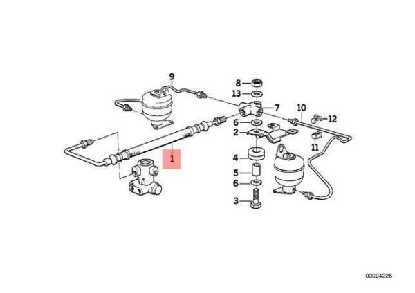 37131134172 - OEM BMW E34 SEDAN WAGON HOSE LINE 37131134172 GENUINE NEW