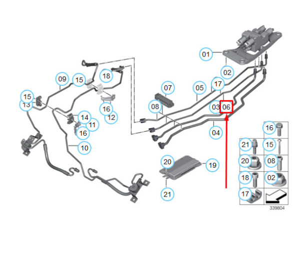 37136783673 - NEW OEM BMW X5 F15 VALVE BLOCK PRESSURE LINE 37136783673 6783673 GENUINE