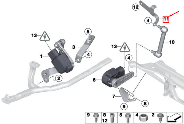37149800075 - NEW MINI COUNTRYMAN R60 FRONT RIGHT REGULATING ROD BRACKET 37149800075 ORIGINAL