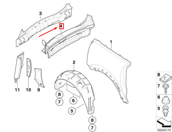 41002757232 - MINI CLUBMAN R55 REAR INTERIOR TRIM 27572329 41002757232 NEW GENUINE
