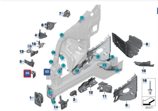 41007186660 - New BMW X5 F15 M F85 Right Carrier Module Bracket 41007186660 7186660 Genuine