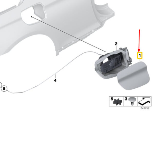 41007228212 - NEW OEM BMW 6 CONVERTIBLE F12 FUEL FILL-IN FLAP 7228212 41007228212 GENUINE