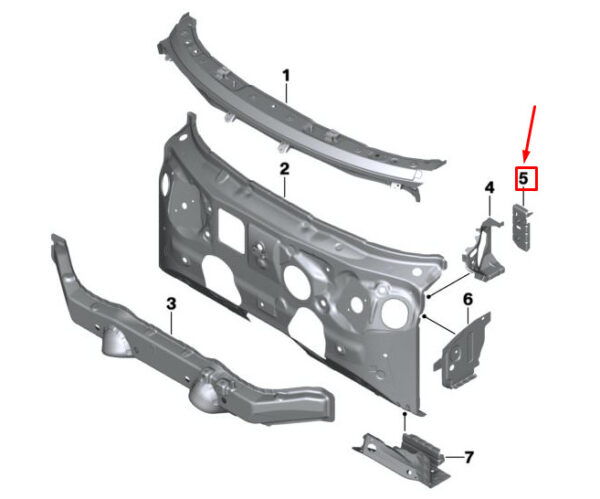 41007360150 - NEW MINI COOPER F56 RIGHT SUPPORTING TUBE MOUNT 7360150 41007360150 ORIGINAL