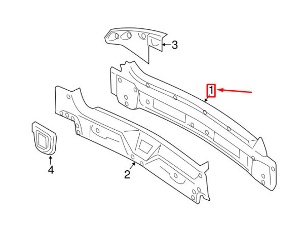 41009805617 - MINI COUNTRYMAN R60 REAR APRON OUTER PANEL REAR PANEL 41009805617 GENUINE