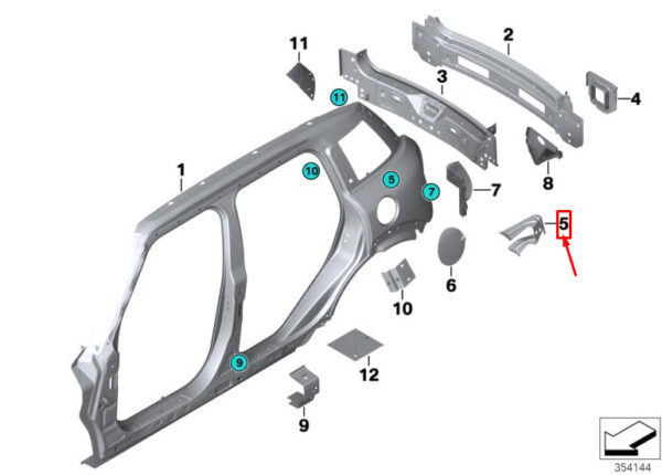 41009805636 - NEW MINI COUNTRYMAN R60 FUEL FILLER DOOR ACTUATOR BRACKET 41009805636 ORIGINAL
