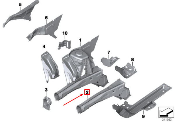41117273718 - MINI CLUBMAN R55 FRONT RIGHT ENGINE SUPPORT 7273718 41117273718 NEW GENUINE