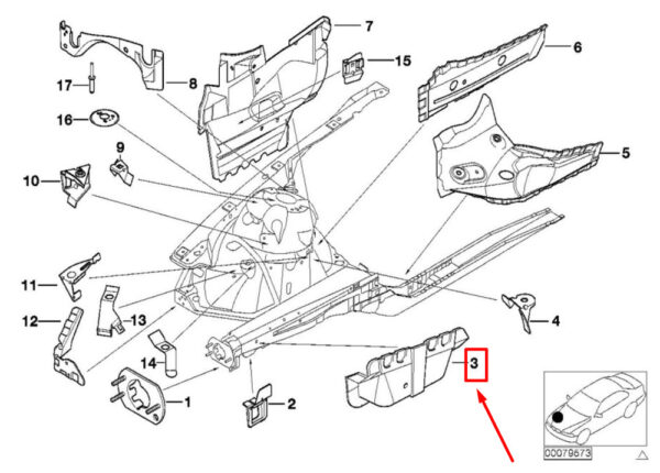 41118239196 - BMW 3 E46 stabilizer mount front right 41118239196 8239196 NEW original