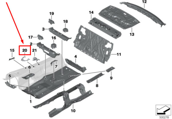 41129851325 - NEW BMW 6 GRAN TURISMO G32 FRONT ACSM MOUNT 41129851325 9851325 ORIGINAL