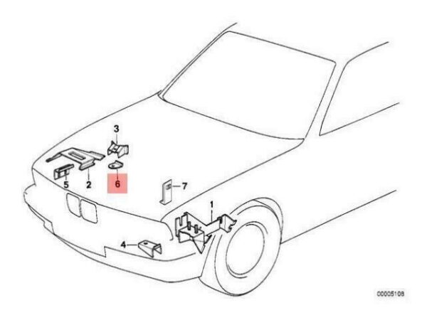 41142232127 - OEM BMW E34 SEDAN WAGON AIR FILTER SUPPORT 41142232127 GENUINE NEW
