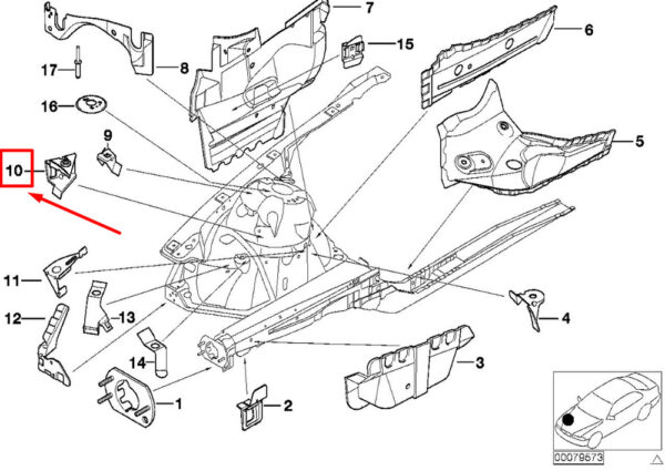 41147026398 - BMW 3 E46 diagnostic connector/DSC mount 41147026398 7026398 NEW original