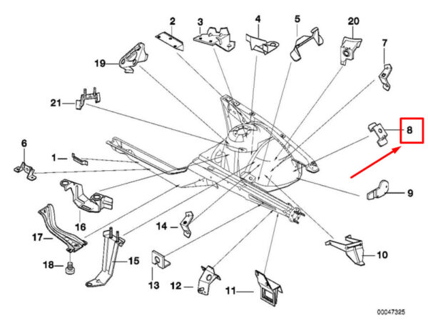 41148167199 - NEW BMW 5 E39 INTAKE SILENCER PLUG-IN ELBOW 8167199 41148167199 GENUINE