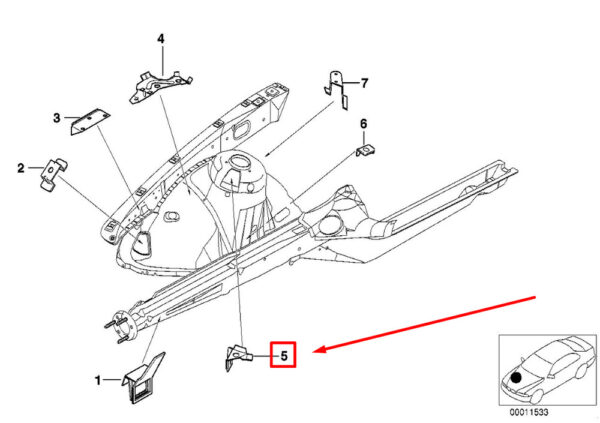41148172149 - BMW 5 E39 Abs Diagnostic Male Mount 8172149 41148172149, New Original