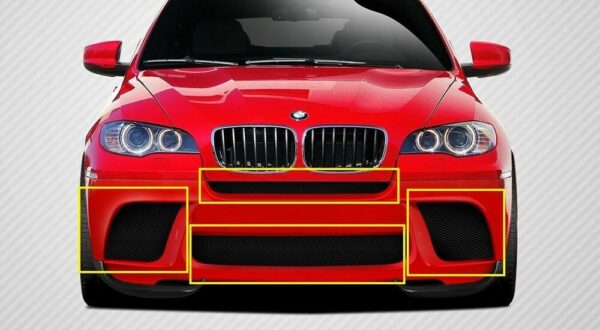 51112159276 - New Genuine BMW X6 E71 E72 Hyb 2008- Front M Performance Bumper Grills 4pcs SET