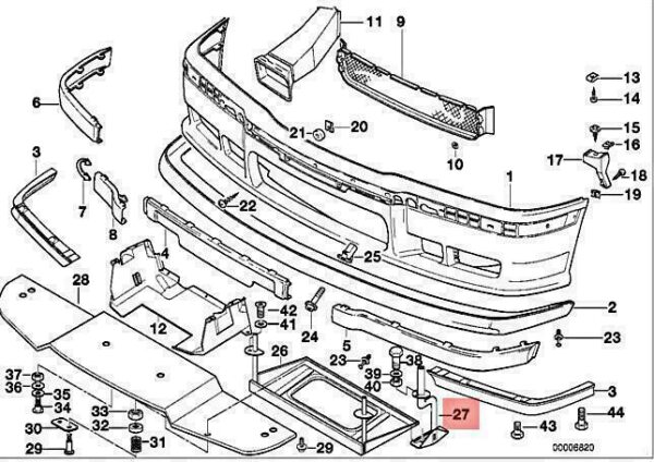 51112267454 - OEM BMW E36 M3 COUPE BRACKET RIGHT 51112267454 GENUINE NEW
