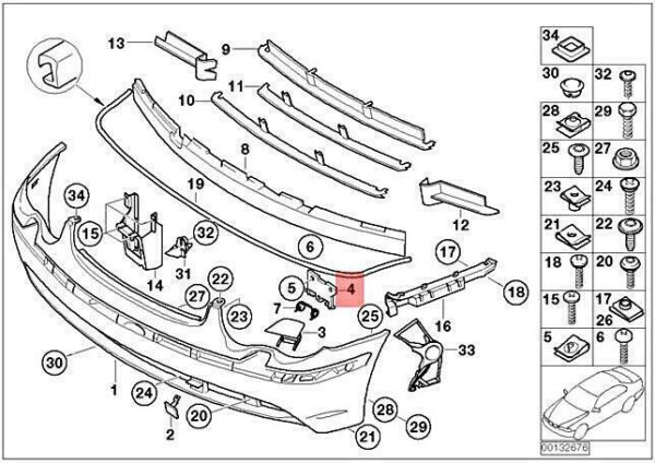 51117042306 - BMW E65 E66 E67 730D 730I 730LI 735I 735LI BRACKET RIGHT 51117042306 02-04