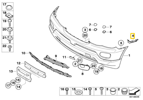 New Genuine BMW X5 E53 Front Left Side Bumper Bracket Holder 7116667 OEM - Image 4