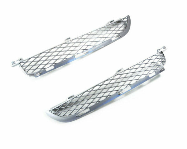 51117130458 - New Genuine BMW X5 E53 Set Of Front Bumper Upper Titanium Grills 7130458 7130457