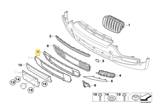51117171346 - NEW BMW X5 E70 X5 3.0D 3.0SD 3.5D 4.8I SAV COVER 51117171346 07-08 ORIGINAL