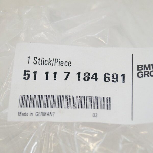 51117184691 - BMW 6 E63 Front Bumper Left Grille 51117184691 7184691  GENUINE NEW
