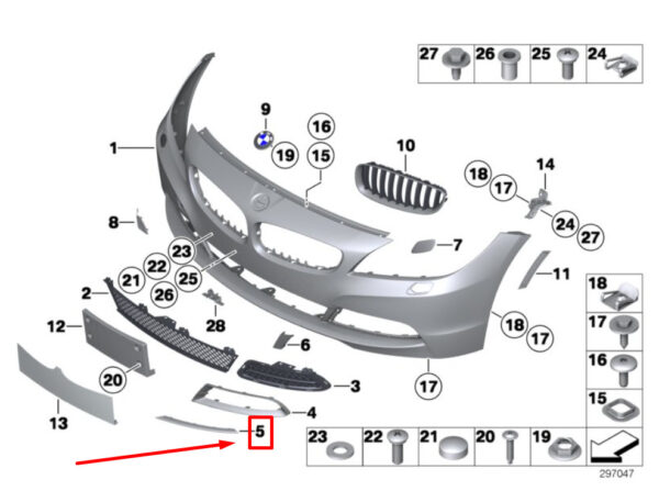 51117203796 - NEW BMW Z4 ROADSTER E89 FRONT RIGHT FINISHER 7203796 51117203796 GENUINE