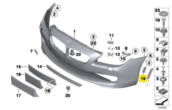 51117231769 - NEW BMW 6 SERIES F12 F13 F06 FRONT BUMPER N/S LEFT BRACKET 723176 12-14