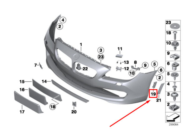 51117231770 - NEW BMW 6 SERIES F12 F13 F06 FRONT BUMPER N/S LEFT BRACKET 7231770 12-14