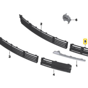51117295276 - New Genuine BMW F01 F02 Facelift Front Bumper Open Grille Right O/S 7295275 OEM
