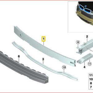 51117296849 - New Genuine BMW I3 Series I01 Front Upper Mount Bumper 7296849 OEM