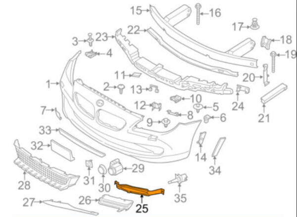 51117304059 - NEW BMW 6 F12 FRONT LEFT FOG LIGHT TRIM 51117304059 7304059
