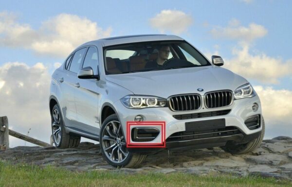51117336512 - New OEM BMW X6 F16 EXTRAVAGANCE Set Of Front Bumper Right Grill And Chrome Trim