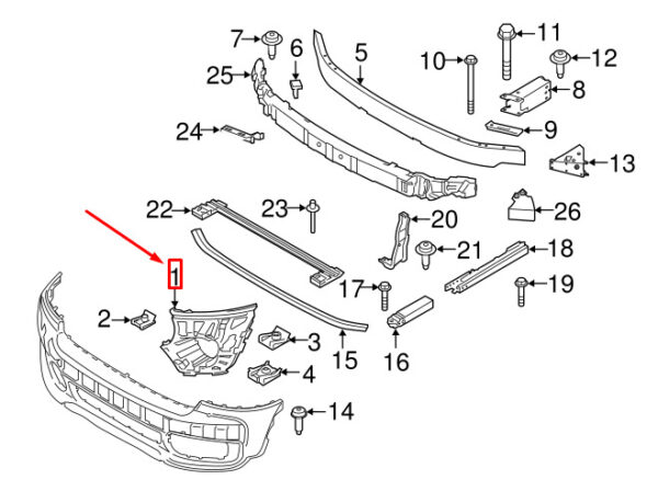 51117390508 - MINI COUNTRYMAN F60 FRONT RIGHT HEADLIGHT BRACKET 51117390508 NEW GENUINE