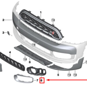 51117390514 - NEW MINI -LANDSMANN F60 FRONT RIGHT FOG LIGHT ADVERTISING 51117390514 7390514