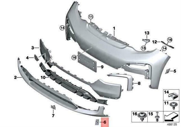 51117462291 - OEM BMW I I3 I01 I3 120AH REX SUPPORT PDC SENSOR EXTERIOR LEFT 51117462291 NEW