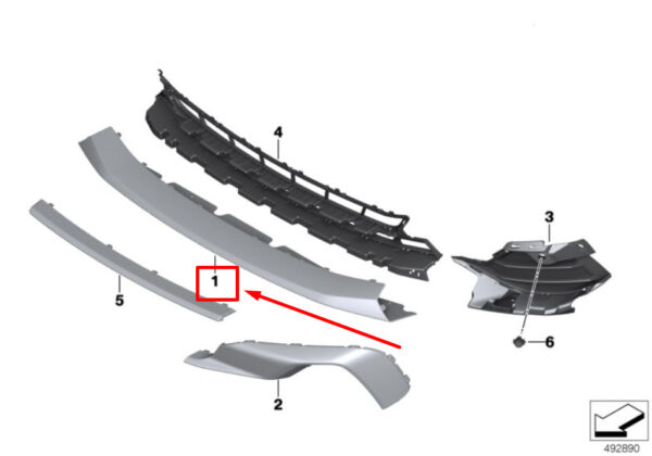 51117474416 - NEW BMW Z4 G29 FRONT LOWER BUMPER TRIM 51117474416 7474416 ORIGINAL