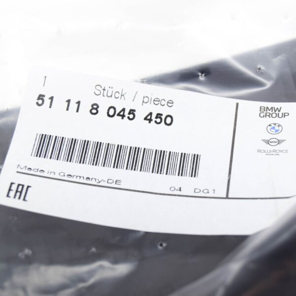 51118045450 - 2010 BMW 1 E88 Right Fog Light Grille M Sport 51118045450 8045450 New Genuine