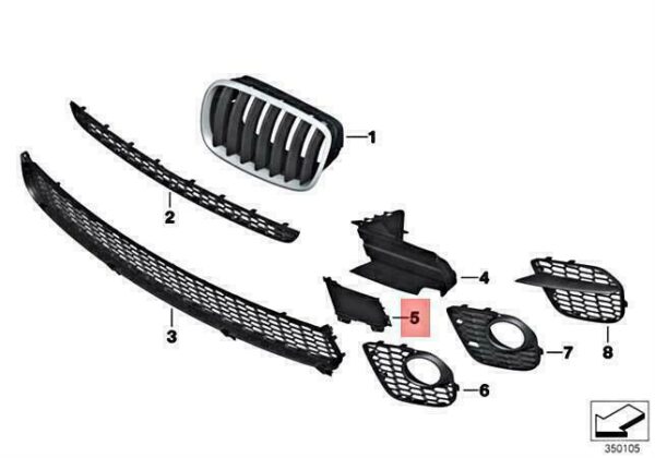 51118049073 - OEM BMW X5 E70 X5 30DX 35DX 35IX 40DX 40IX 50IX COVER LEFT 51118049073 NEW