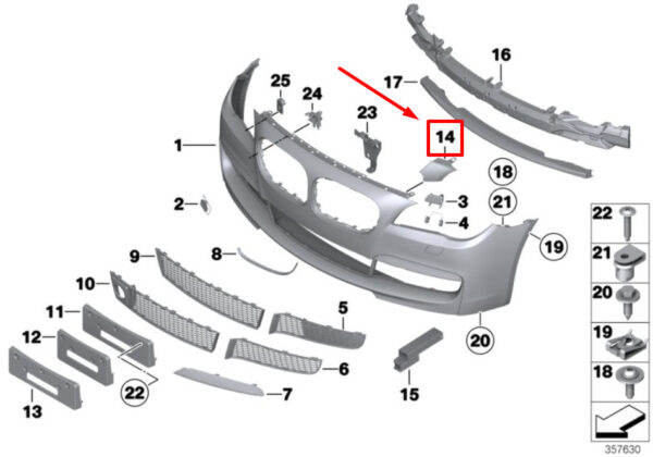51118049253 - BMW 7 F01, F02 corner reinforcement front left 8049253 51118049253 NEW ORIGINAL