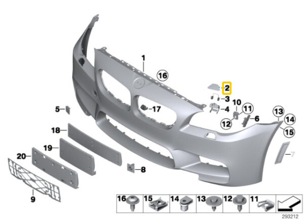 New Genuine BMW 5 Series F10 Front Bumper Covering Primed Left Side 8055235 OEM - Image 4