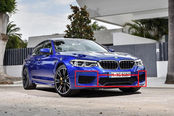 51118065317 - New Genuine BMW M5 F90 16-18 Front Left Right Open + Center Air Grille Set OEM