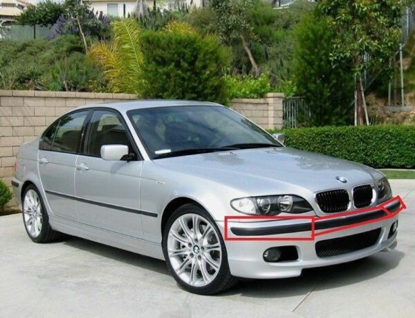 51118195289 - New Genuine BMW E46 M-SPORT Front Bumper Trim Molding Panels Set L+R+Center OEM