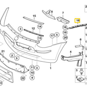 51118242270 - New Genuine BMW Z8 Series E52 Front Bumper Lateral Mount Right 8242270 OEM