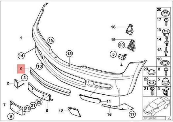 51118397859 - OEM BMW Z3 Z3 1.8 1.9 CABRIO COVER 51118397859 GENUINE NEW