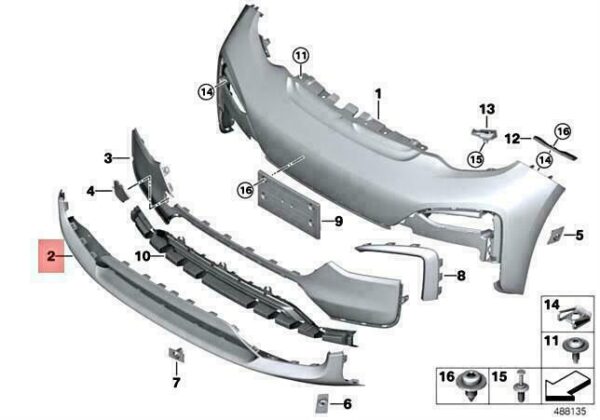 51118738447 - OEM BMW I I3 I01 I3 120AH REX 94AH TRIM BUMPER FRONT 51118738447 NEW