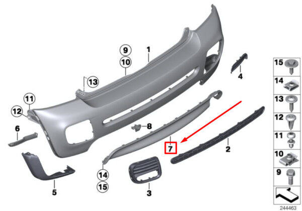 51120404945 - MINI CONVERTIBLE S R57 JCW rear lower bumper cover 51120404945 NEW