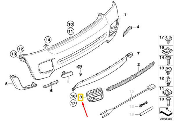 51120413257 - NEW OEM MINI COOPER R56 JCW REAR LEFT AIR DISCHARGE GRILLE 51120413257 GENUINE