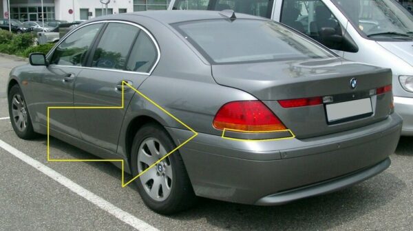 51127156771 - New Genuine BMW 7-Series E65 E66 (2005-) Rear Bumper Molding Set Pair L+R OEM