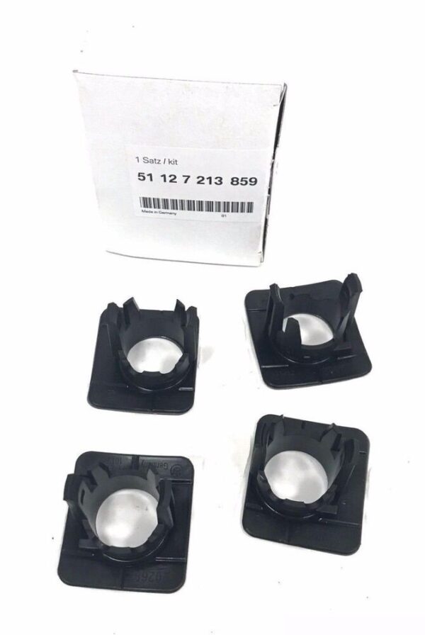 51127213859 - NEW BMW 3 SERIES BEHIND BUMPER PDC SENSOR MOUT SET OF FOUR 7213859 ORIGINAL