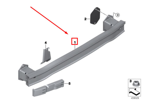 51127300788 - NEW MINI COOPER F55 REAR BUMPER 51127300788 7300788 GENUINE