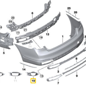 51127357150 - New Genuine BMW G11 G12 14-18 M Sport Trim Exhaust End Pipe O/S Right 7357150